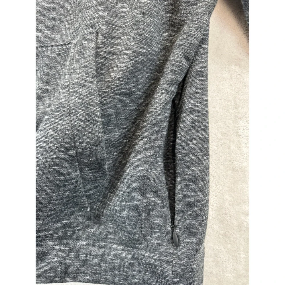 Banana Republic Pullover Mens M Gray Space Dye Funnel Neck‎ Mock Sweatshirt